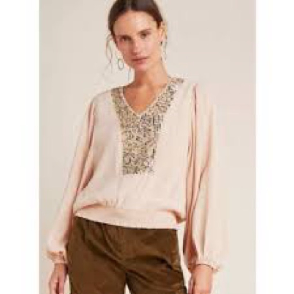 Maeve Bernadette top with Sequin Detail from Anthropologie